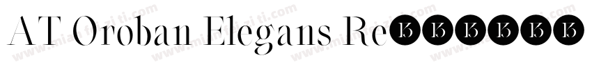 AT Oroban Elegans Re字体转换